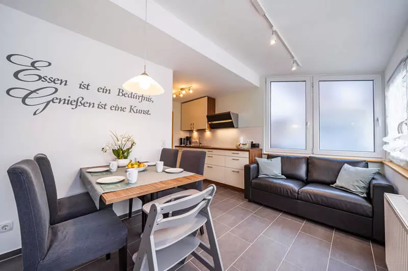 Wohnküche der Ferienwohnung Mainau Wohnküche der Ferienwohnung Mainau